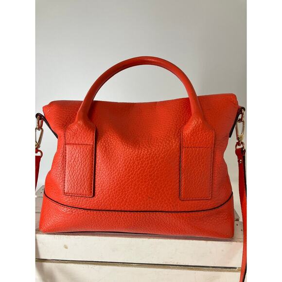KATE SPADE LARGE ORANGE PEBBLED LEATHER CROSSBODY BAG - Picture 4 of 16